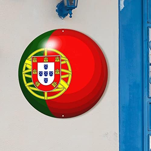Madcolitote Portugal שלט מתכת דגל פורטוגל דגל ברוך הבא דלת כניסה דגל לאומי דגל מתכת מותאמת אישית קיר