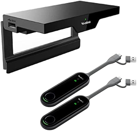 Yealink Roomcast משדר HDMI Wireless Wireless ומקלט 4K, מקסימום 4 מסכים יציקה מערכת מצגת אלחוטית, מצוידת WPP30