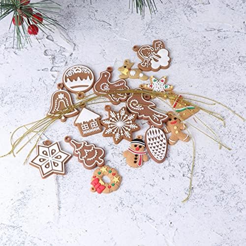 עץ חג המולד של Holibanna McLling קישוט תלוי איש שלג אייל פתית שלג פעמון חג המולד קישוט accesorios