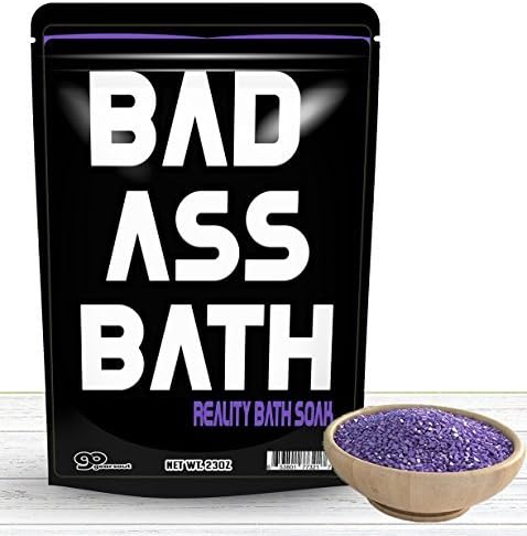 Badass Bath Soak - רעים מלחי אמבטיה סגולים אמבטיה מתנות מצחיקות לחברים מוצרי אמבט מצחיקים מתנות ספא ​​לגברים