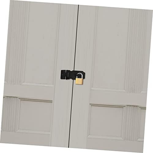Tehaux 2 סטים מנעולי דלת אבזם נירוסטה מנעולי בטיחות מנעול כבד סיכות דלת דלת אבזם מנעול מנעול מצרך חובה כבד מנעול