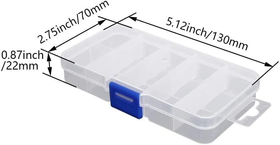 HeyiarBeit PP תיבת אחסון רכיב 130x70x22 ממ מארגן פלסטיק מיכל מתכוונן 10 קופסאות כלים נשלפות לרכיב לרכיב אלקטרוני