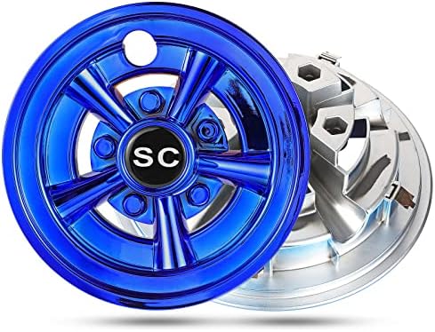 עגלת גולף Hunchenxiang עגלת גלגלים SS עבור Ezgo, Club Car, Yamaha Par Car- 8 אינץ 'Chrome Caps