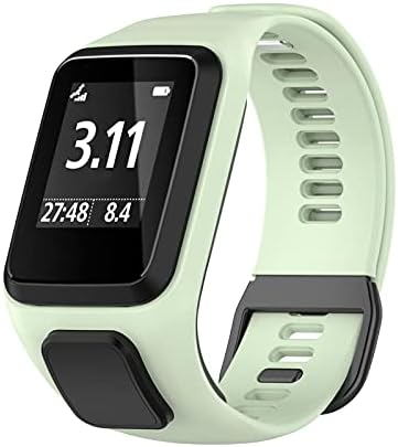 ICRPSTU תואם ל- TomTom Runner 2 3, Spark 3, Golfer 2, הרפתקן - צמיד כף היד Silicone Stepting Strap - אביזרי