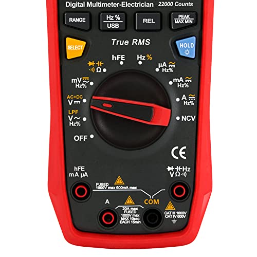 UNI-T Tegrimet Multimeter Tester UT161E, True RMS 1000V AC DC מתח מתח בודק OHM METER Cabectence תדר 22000