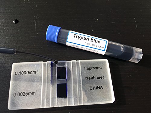 מדע RS - שיפור ערכת המוציטומטר Neubauer משופרת עם כחול טריפאן וכחול מתילן לדם, תא, ספירת שמרים