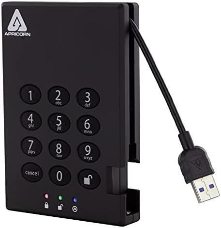 משמש משמש 2TB AEGIS מנעול USB 3.0 SSD 256 סיביות כונן נייד מוצפן