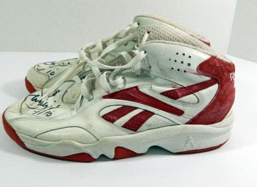 משחק חתום של סם קאסל נעשה שימוש בנעלי ריבוק מדגם יוסטון רוקטס אוטומטי JSA - משחק NBA בשימוש