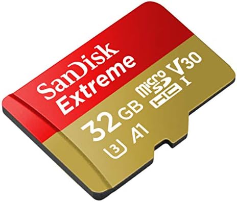 חבילת כרטיסי זיכרון של סנדיסק אקסטרים 32 ג ' יגה-בייט עם מתאם סנדיסק וקורא מיקרו-די למצלמות גופרו, רחפנים