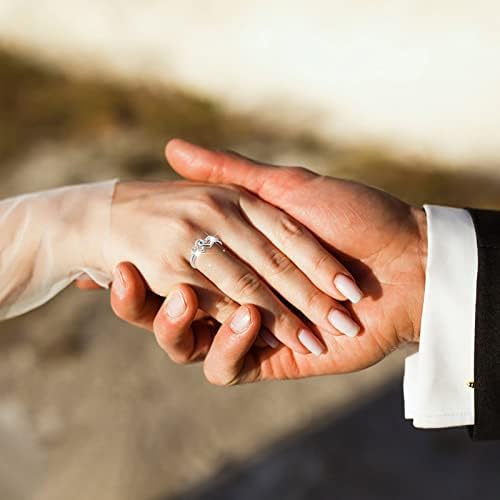 אימאומי לב צורת חצה טבעת לנשים נישואים אירוסין טבעת יום נישואים טבעת מינימליסטי עיצוב טבעות