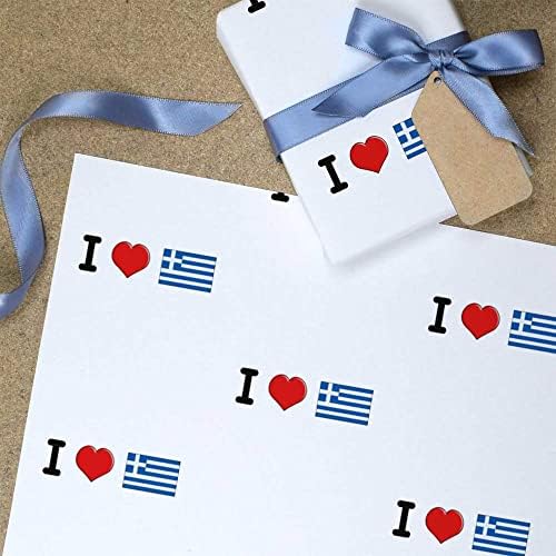 5 על 1 'אני אוהב את יוון' אריזת מתנה / גליונות נייר עטיפה