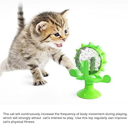 Oyalma 360 ° מצחיק סובב טחנת רוח מסתובבת מקניט חתול חיית מחמד ריפוי עצמי הקלה על דליפת אוכל שעמום 2021-27232