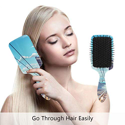 מברשת שיער של כרית אוויר של VIPSK, רכבת צבעונית פלסטיק, עיסוי טוב מתאים ומברשת שיער מתנתקת אנטי סטטית לשיער יבש