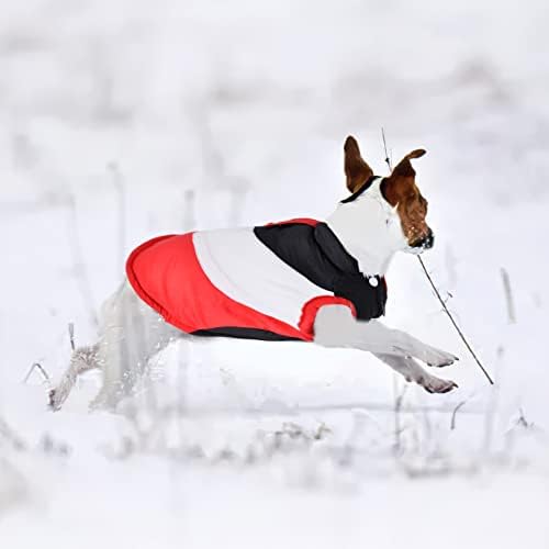 Sebaoyu משובץ סוודר כלבים לכלבים קטנים, מעילי מעיל כלבים חמים בחורף עם טבעת D, רוכסן בגדי צ'יוואווה, גור חיות