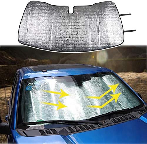 שמש של השמשה הקדמית, חלון קדמי רכב גוון שמש גוון שמש מתקפלת עבור פורד F150 2015-2019