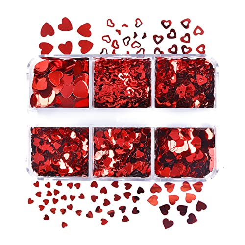 פרל נייל קטן 6 רשת תיבת האהבה יום סדרת גדולאדום לב חלול החוצה נייל שיפור פאייטים אביזרי מדבקות ציפורניים