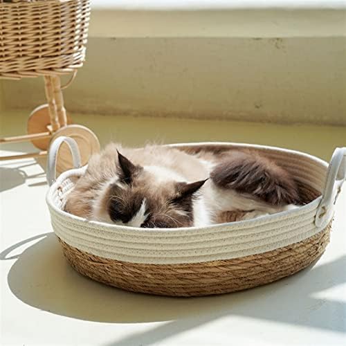 חתול קן לחיות מחמד סל חתול מיטת ספת מזרן קש כלב גור המלטת דשא חתול עמוק שינה כרית מלונה מגרד