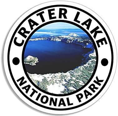 AV עגול מכתש עגול מדבקה בפארק הלאומי, ויניל חיצוני, מדבקות פארקים באורגון למכוניות, קרוואנים, מקררים,