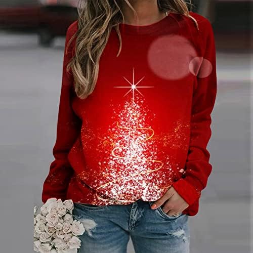 חולצת טוניקה של נשים חולצות טוניקה בוהו טוניקה רופפת בכושר חמוד סוודר חג מולד צמרות סוודר מגשר סוודר גרפי מזדמן