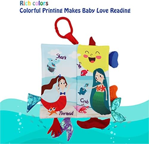 להתקמט תינוק ספרים 0-6 חודשים בת ים תינוק צעצועי 6 כדי 12 חודשים מגע ולהרגיש רך ספרי בד לתינוקות