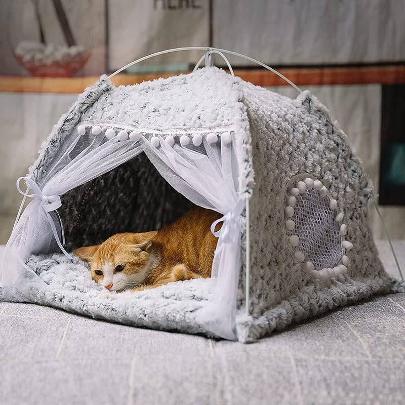 מיטת חתול נסיכה מתוקה את כללי מפנק ערסל עם רצפות מתקפל חתול אוהל כלב בית מיטה לחיות מחמד סל