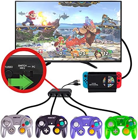 מתאם Evoretro לבקר GameCube Wii U, Switch ו- PC USB - 4 יציאה