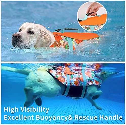 מעילי הצלה לכלבים בסגנון ספורט הוואי-אפוד מציל חיים לכלבים עם ידית הצלה לשיט שחייה וגורי הצלה