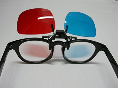 3ד משקפיים ישיר-קליפ על 3ד משקפיים עבור 3ד סרטים, די. וי. די ומשחקים הדורשים אדום / ציאן עדשות