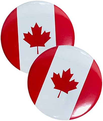 VMCOATDU עגול קנדה דגל קנדה נסיעות בינלאומיות סיכות גדולות סגסוגת העברת חום הדפסת מזכרת מתכתית לתרמיל