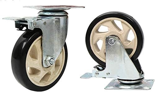 ניאנקסין גלגלים קיקים כבדים של גלגלים סובבים תעשייתיים עם בלם, 300 קג, מסגרות אבץ מפלדה, גלגלים מיסבים