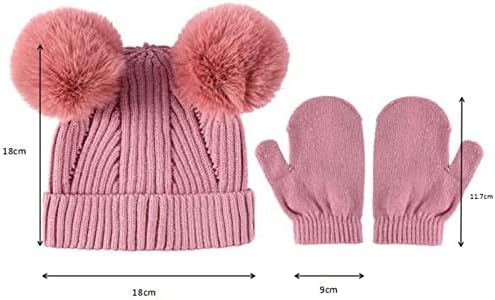 תינוקות תינוק בנות בני רך חם לסרוג כובע ילדים חורף כובע מוצק סרוג כפפות פעוט תינוק ילד