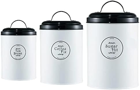3 חתיכות אחסון צנצנות סוכר קפה תה ארגון צילינדר עבור השיש