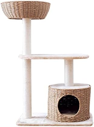 יוג ' יבה חתול מגדל וגירוד הודעות עבור מקורה חתולים, חתול טיפוס מסגרת אפור