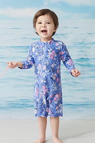 חתיכת ים אחת של בנות לתינוקות של Umelok בגד ים מלא zip upf 50+ הגנה מפני בגדי ים בגדי יחידות חליפת