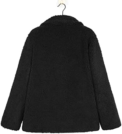 מעילי חורף של נשים מגודל שארפה ז'קט מעיל טדי מפוצץ עם כיסים אופנה מעיל מזדמן פלוס בגדי לבגדים חיצוניים