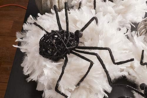 K & k פנים 41094a-2 19.5 אינץ 'עכביש חוט נצנצים שחור
