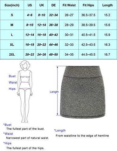 ג'ק סמית 'פעיל אתלטיקורטס Skorts חצאית עם כיס לאימון ספורט גולף טניס