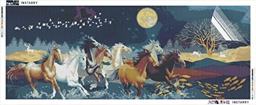 ערכות ציור יהלומים עשה זאת בעצמך 5 ד למבוגרים גודל גדול תרגיל מלא סוסי ריצה ערכת אמנות עיצוב קיר רקמת פסיפס 59.1