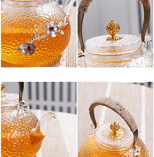 סט תה צמחי מרפא בסגנון יפני בסגנון יפני עם פילטר פרחי קומקום נר חימום תה תנור מסעדת קומקום פירות
