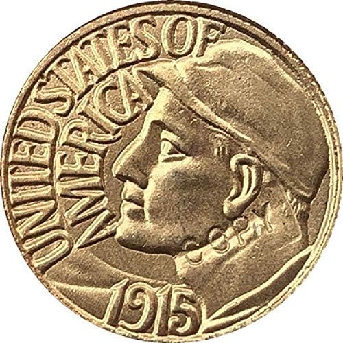 24-ק גולה-מצופה ארהב 1915 1 דולרים פרנק מטבע עותק 15 ממ עבור בית חדר משרד דקור