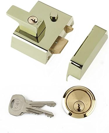 Yale P -1 -BLX -PB -60 - ThickLatch Lock Locking - 60 ממ - גימור פליז - ניתן לנעול אבטחה גבוהה
