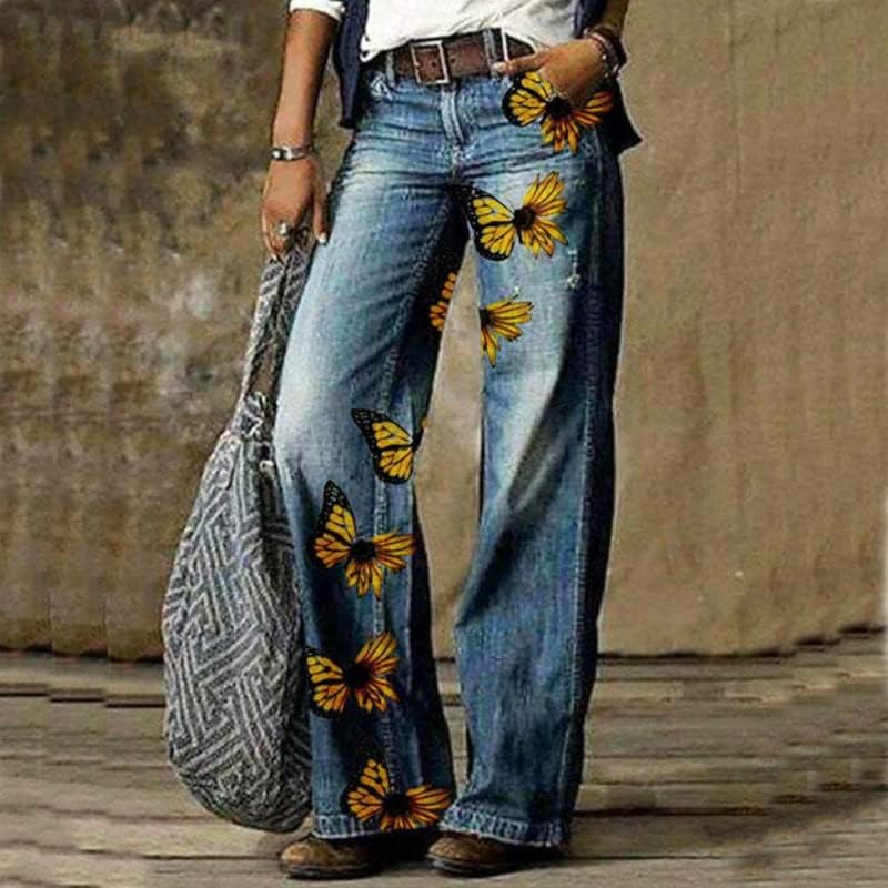 UKTZFBCTW מכנסי מטען בגדי אביב נשים בגדים הדפסים אתני בסגנון אתני סתיו סתיו סתיו אלגנטי 5A M
