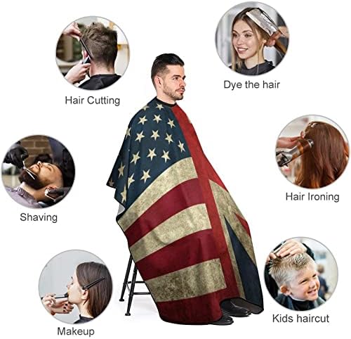 רטרו אמריקאי והאיחוד ג'ק דגל ברבר קייפ מקצועי חיתוך שיער חיתוך מספרה מספרה כף ברבר אביזרים