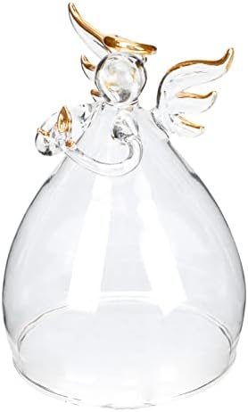 עיצוב מדף אסתטי זכוכית אסתטית כיפה בצורת מלאך דקורטיבי זכוכית צלולה קלוש פרח ריק כיפת פעמון צנצנת תצוגה כיסוי