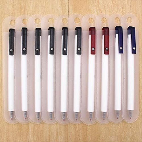 50 יחידות שקית עט פלסטיק ברורה שקית עט עט יחיד עם שרוול מחזיק כדורי עט עט עיפרון תיק אריזת מתנה לשימוש