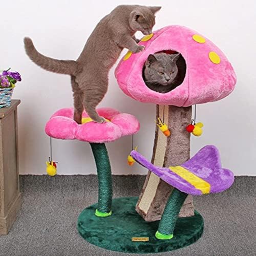 הודעה חתול עץ פעילות מרכז, קטן חתול טיפוס מסגרת חתול מגדל עם פרח מנוחה פלטפורמה, סיסל גרוד עיצוב הבית,