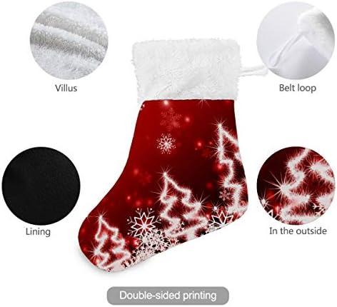 גרבי חג המולד של Alaza עץ חג המולד האדום קלאסי קלאסי קישוטים לגרביים קטנים מותאמים אישית לעיצוב המסיבות של