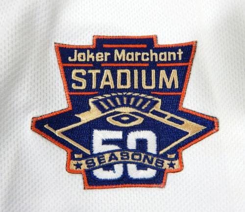 2015 דטרויט טייגרס ג'ון מוריאן 98 משחק הונפק קופה משומשת ג'רזי אפור 50 P 48 6 - משחק משומש גופיות MLB