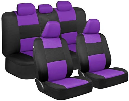 BDK PolyPro Surple Car Seat Covers לנשים Set Set Set Bundle - כיסויי מושב למכוניות עם מחצלות רצפת