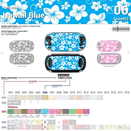 Sony PlayStation Vita Design Skin הוואי כחול מדבקה מדבקה לפלייסטיישן ויטה